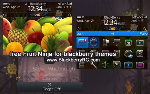 Fruit Ninja os7 icons for blackberry 9300 os6 themes