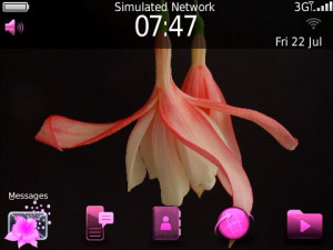 Fuchsia Pink OS7 Icons Theme for blackberry os5.0