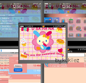 free Usahana pink themes for bb 9780,9700,9650 os6.0