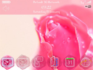 <b>Pink Rose themes for blackberry os4.7+</b>