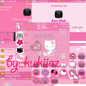HolleKitty Pink theme for blackberry 9780,9700,96