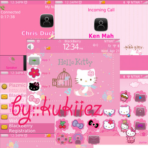 HolleKitty Pink theme for blackberry 9780,9700,9650 os6.0