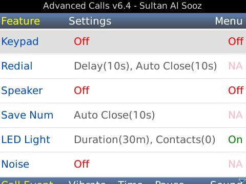 Advanced Calls and LED Control v6.4.0