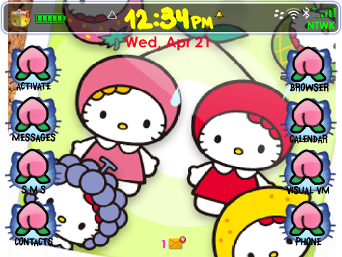 <b>Fruity Kitty BlackBerry Theme for the 9780 OS6.0</b>