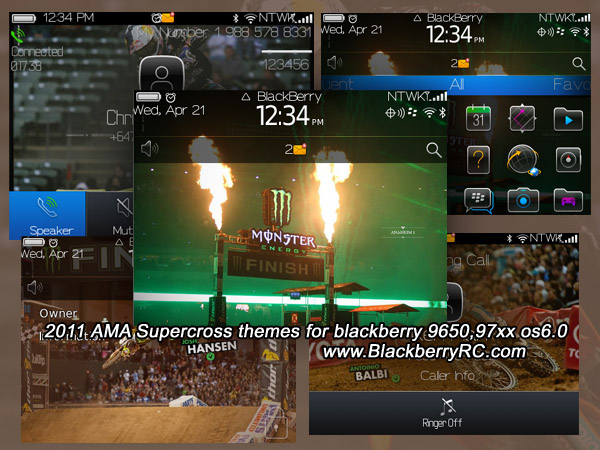 2011 AMA Supercross themes for blackberry 9650,97xx os6.0