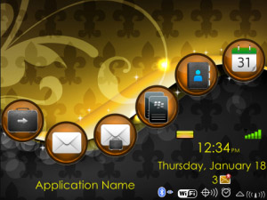 Gloomy Golden v1.0 blackberry Themes