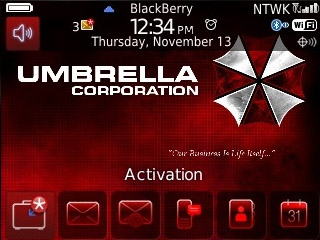 RESIDENT EVIL Umbrella Corporation for bb 8520,93xx themes