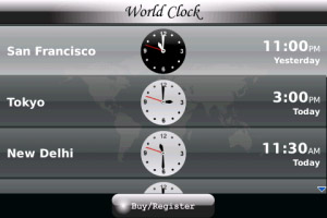 free World Clock v1.5.0 for blackberry apps