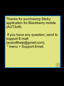 Free Sticky v1.1.0 for blackberry apps os6.0, 7.0