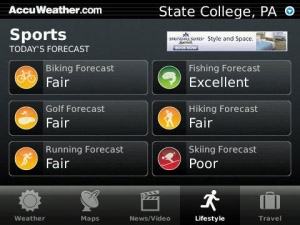 AccuWeather v1.3.0 for BlackBerry 89xx,96xx,97xx 