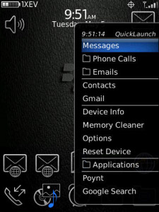 QuickLaunch v3.7.3 for blackberry 95xx storm apps