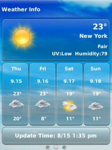 Weather Plus v3.1.6 for blackberry OS 5.0-7.0 app