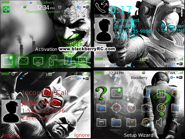 free Batman Foes themes for Blackberry 8520 os5.0