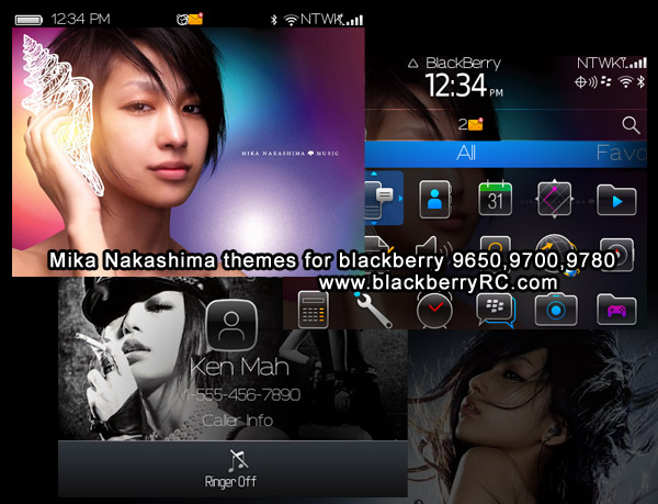 Mika Nakashima themes for blackberry 9650,9700,97
