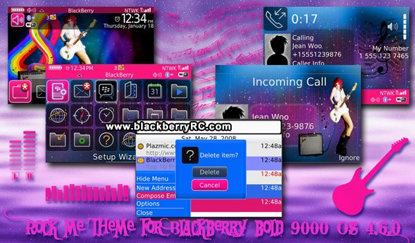 Beautiful Rock theme for blackberry bold os4.6 mo