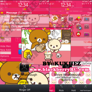 <b>Cute Rilakkuma themes for bb 85xx, 9300 os5.0</b>