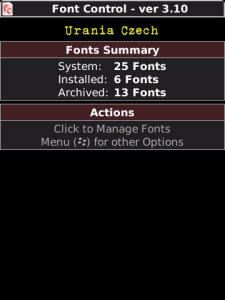 Font Control v3.72.95 for blackberry os5.0 apps