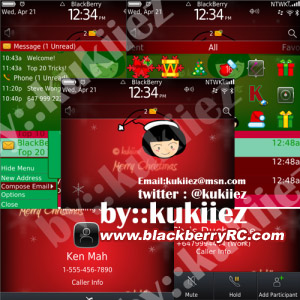 Cute Merry Christmas for blackberry 9700,9780 the