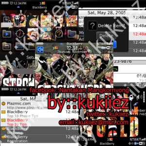 One Piece for blackberry 8520 themes os5.0