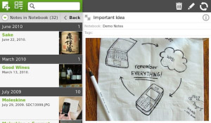 Evernote v1.2.0 for BlackBerry PlayBook apps
