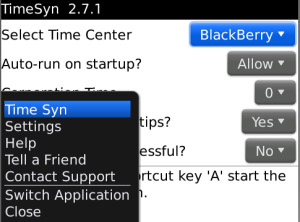 TimeSyn v2.8.0 for blackberry applications