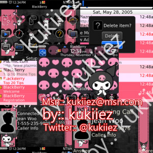 cute Kuromi theme for blackberry 9300 os6.0