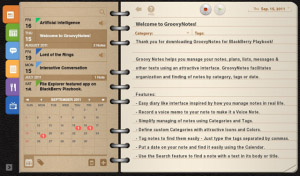 Groovy Notes v1.1.3 for BlackBerry PlayBook Apps