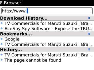<b>F-Browser v1.0.0 for blackberry applications</b>