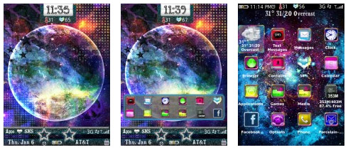 free Glitter Universe for blackberry 9800 themes