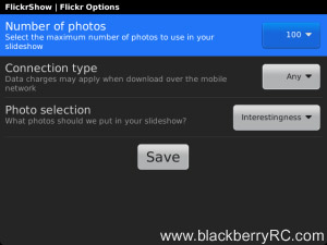FlickrShow v2.0.0 for blackberry 5.0,6.0,7.0 apps