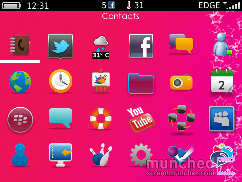 Pink BGT Cerise for blackberry 9780,9650 icons themes