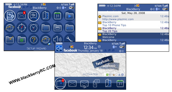 Joulely Facebook theme for BB bold 9000 themes