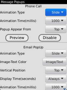 Message Popups v1.1.0 apps for blackberry OS 7.0