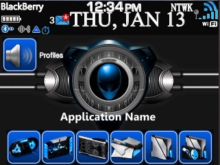 Alienware for blackberry 8330 themes os5.0