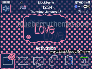 Love Pink Dots for bb bold 9780 themes