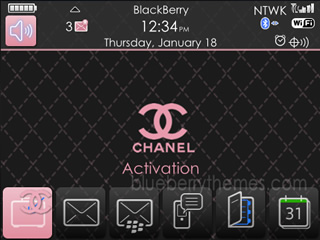 Chanel black theme for blackberry 9000 themes