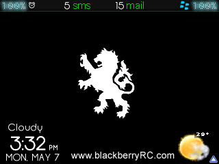 Black Simple theme for blackberry 83,87,88 series