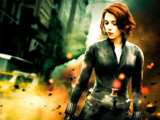 The Avengers - black widow for blackberry 9900 hd