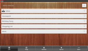 Wunderlist v1.0.0 for BlackBerry PlayBook apps