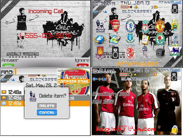 The Premier league for blackberry 87xx os4.2 theme