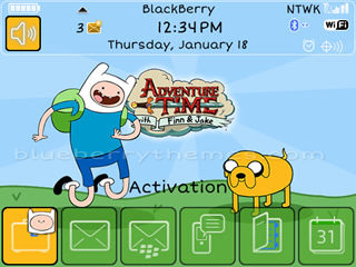 Adventure Time for blackberry bold 9000 themes fr