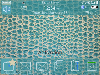 Green Animal Print for blackberry 89xx,96xx,9700 themes