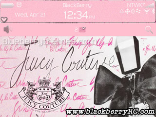 Pink Juicy Couture for blackberry 9700/9780 themes