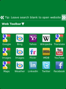 <b>free Web Toolbar v1.0 for blackberry Smartphones </b>