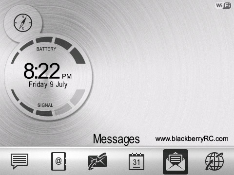 Metal Aluminium for blackberry 8520, 9300 themes