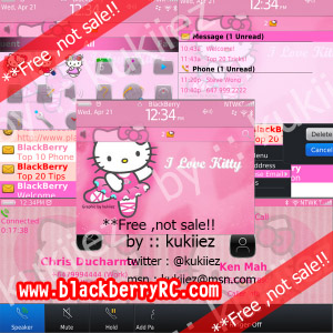 New Pink hellokitty theme for BB 9650,97XX model