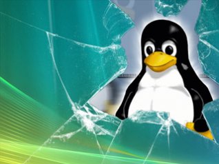 Linux VS Vista wallpaper