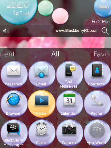 Candy theme for blackberry 9800 model