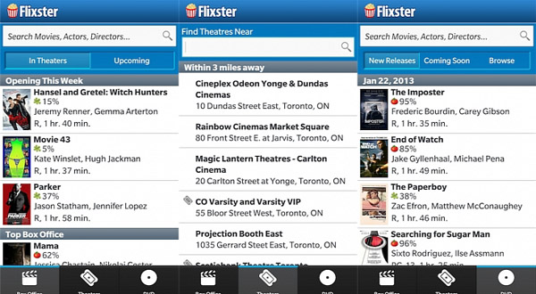 <b>Flixster for blackberry 10 mobile apps</b>