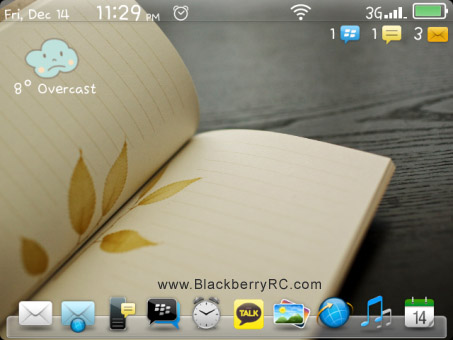 <b>Chic Dock for blackberry 9850,9860 themes</b>